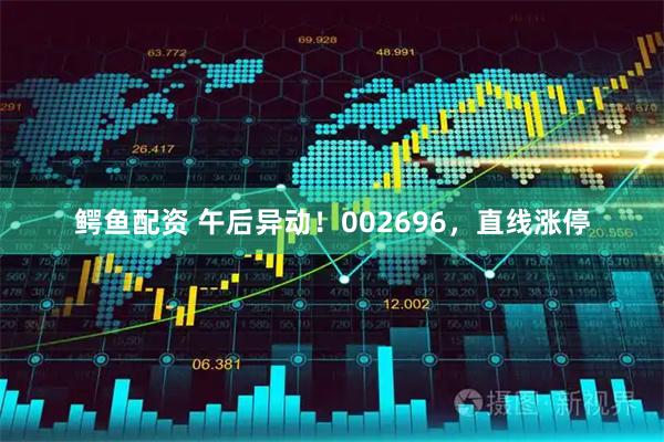 鳄鱼配资 午后异动！002696，直线涨停
