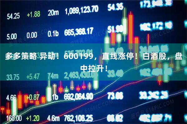 多多策略 异动！600199，直线涨停！白酒股，盘中拉升！